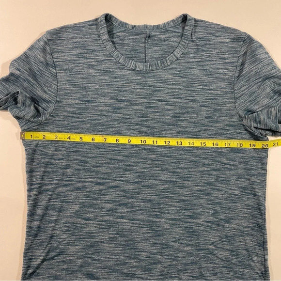 Lululemon Mens Pulse Slub Short Sleeve Shirt Heathered Alberta Lake - Picture 5 of 5